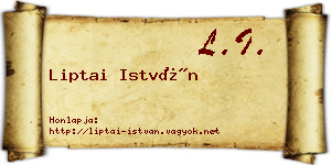 Liptai István névjegykártya